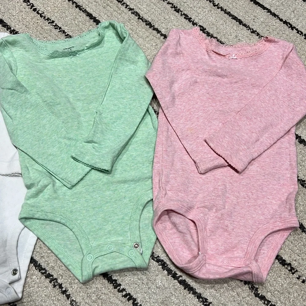 Carters long sleeve onesies bundle